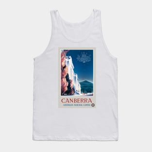 Canberra Australia Vintage Travel Poster 1940 Tank Top